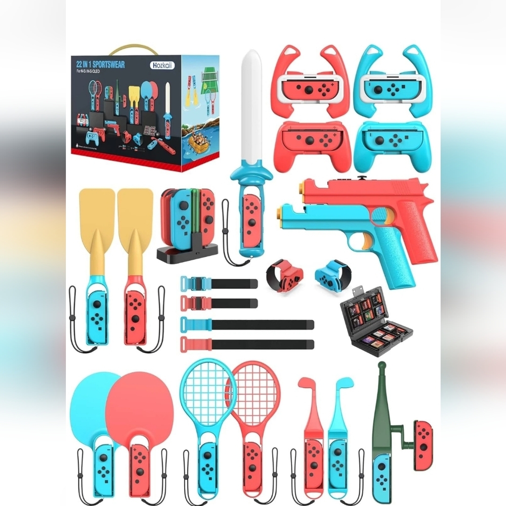 Switch 1 Sports Accessories Bundle - HOZKAII 22 in 1